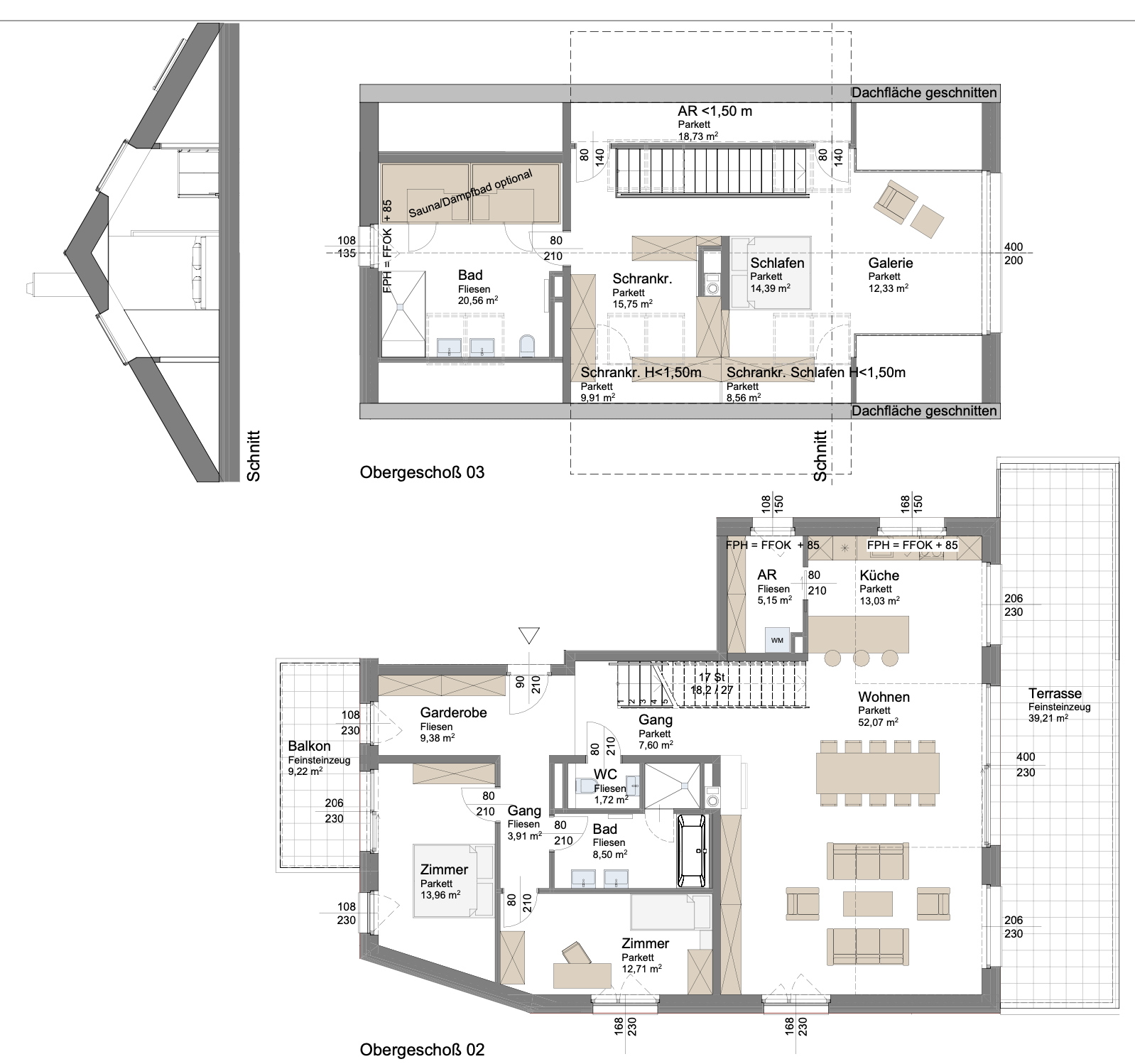 Grundriss Penthouse der Superlative